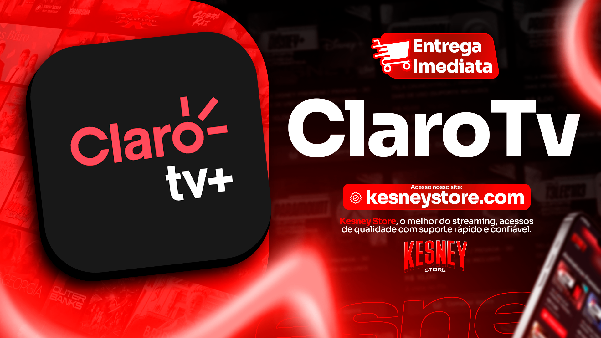 TELA CLARO TV + HBO / 30 DIAS DE USO - COM SUPORTE INCLUSO