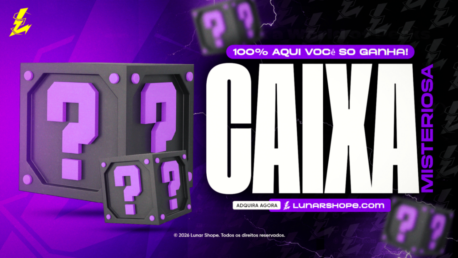 CAIXA MISTERIOSA 100% AQUI Você so Ganha!