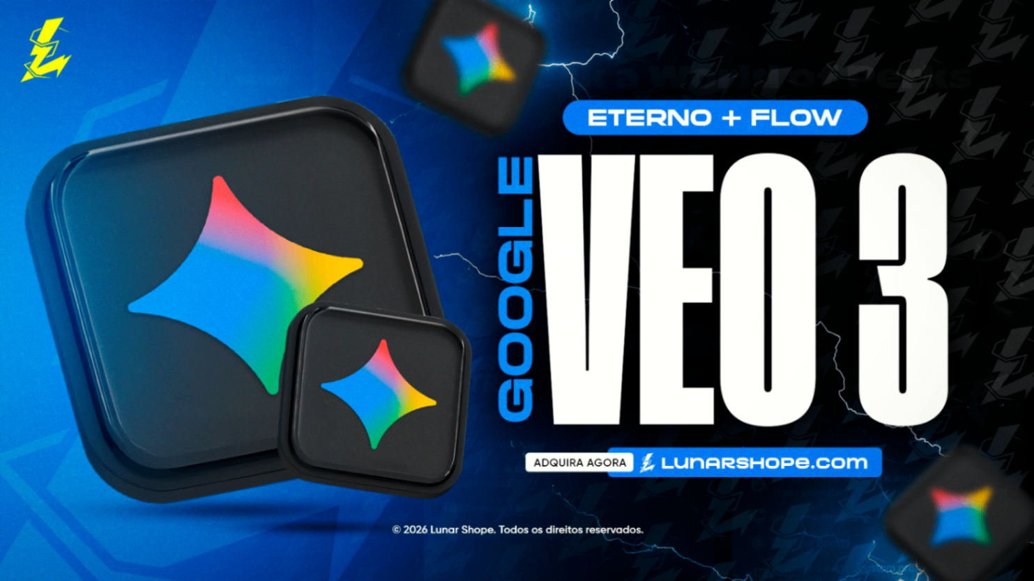 Imagem do produto Google Veo 3 Eterno + Flow ( Gerador de Videos )