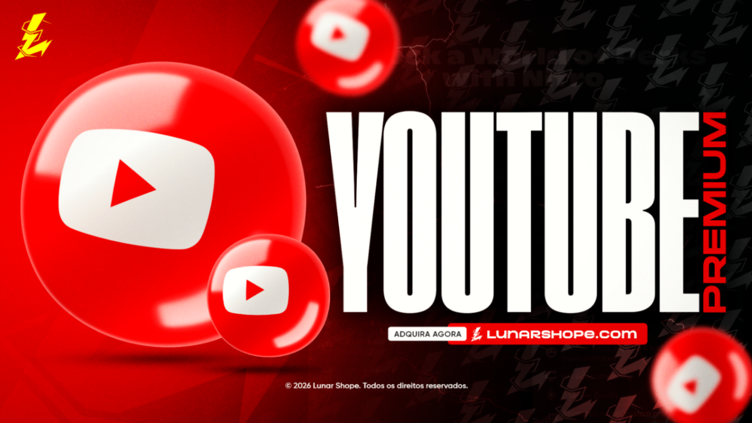 YOUTUBE PREMIUM 1 MES