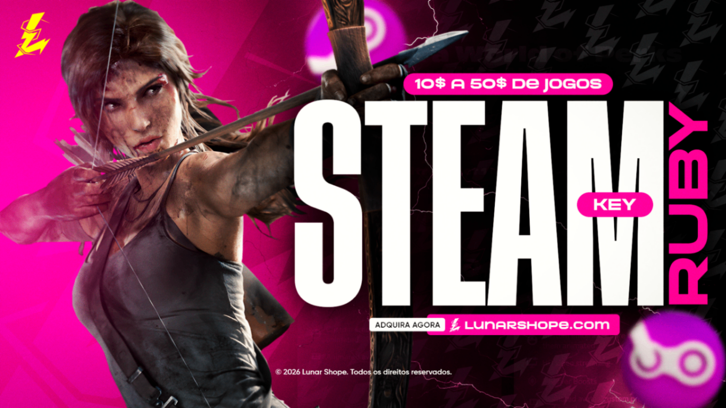 🩸STEAM KEY RUBY ( DE 10 A 50 DOL OS JOGO Q PODE VIM CHANCE DE VIM JOGO +CARO/FAMOSO )