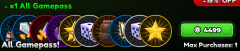 All Gamepass Pack (4499 ROBUX)