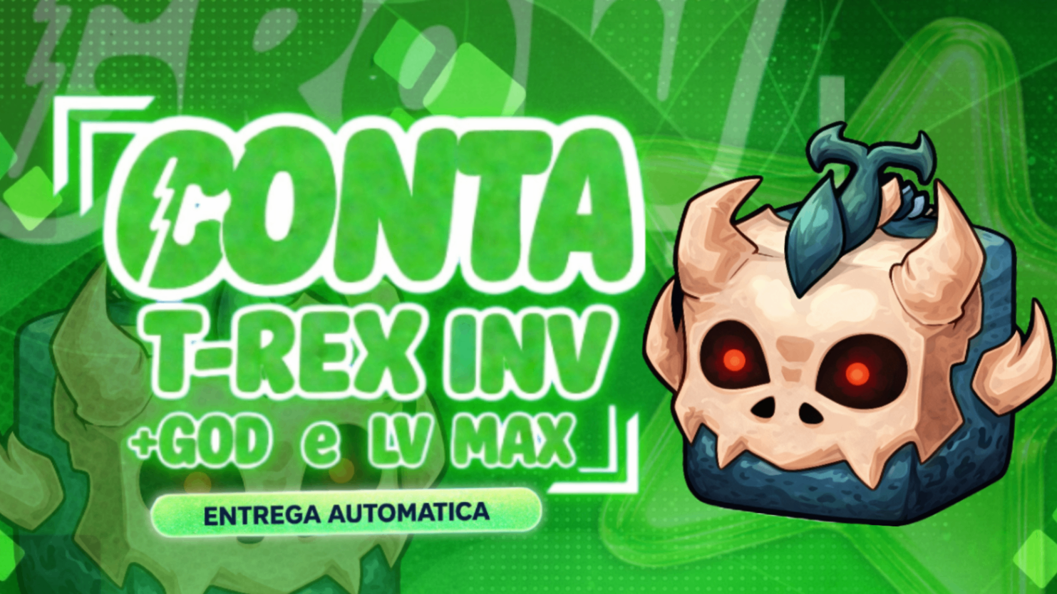 Conta com t-rex no inv + god human + lv 2550 a lv max