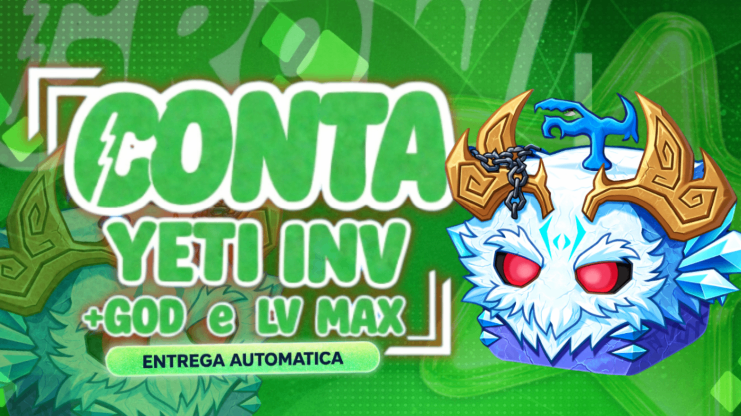 Conta com yeti no inv + god human + lv 2550 a lv max