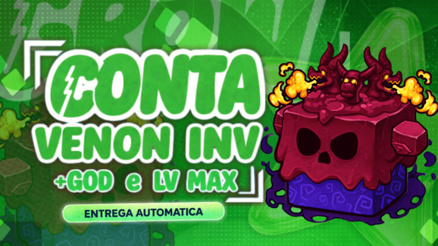 Conta com venon no inv + god human + lv 2550 a lv max