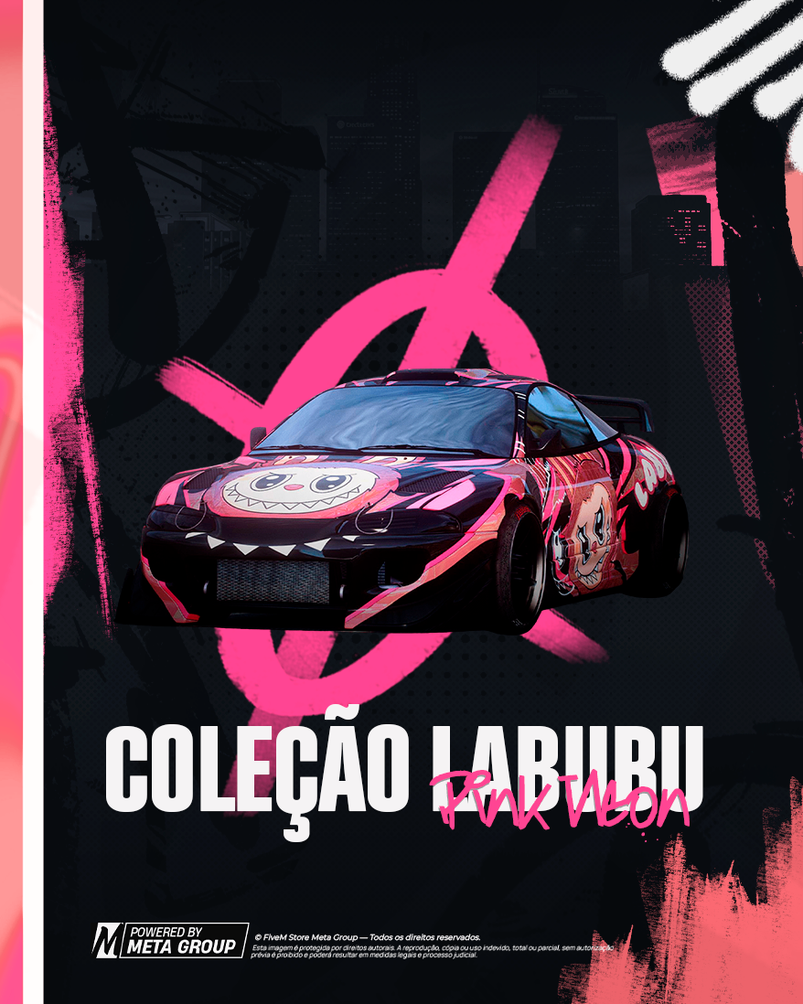 Veiculo Labubu Pink Neon - Blindado 16T