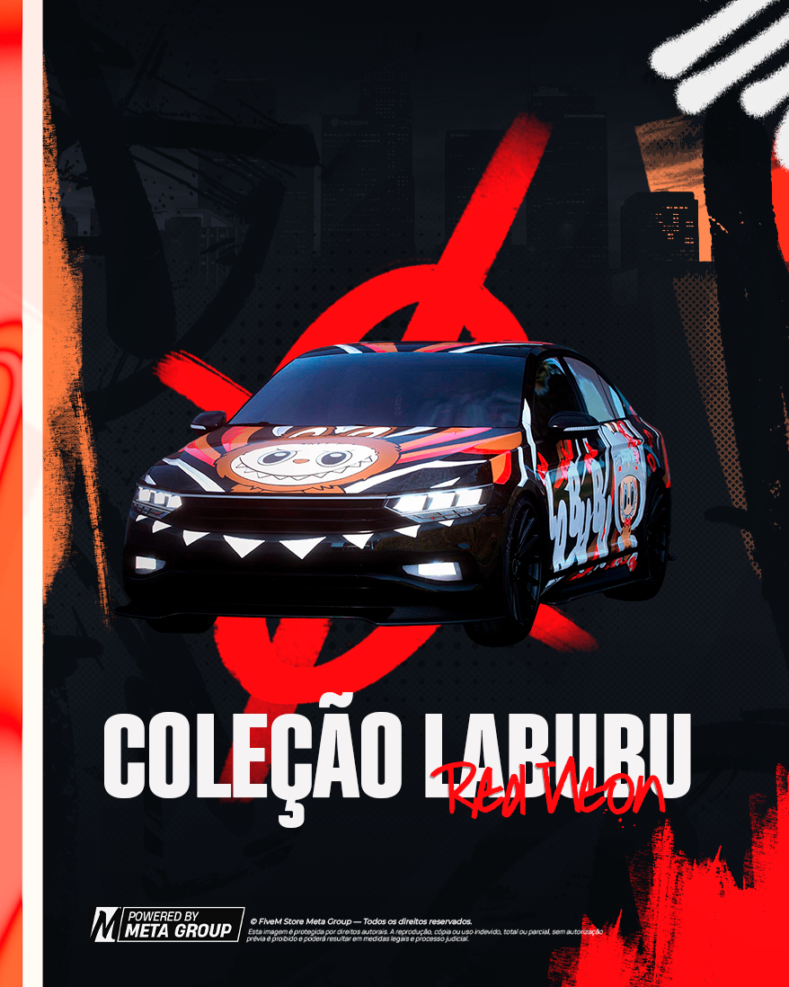 Veiculo Labubu Red Neon - Blindado 16T