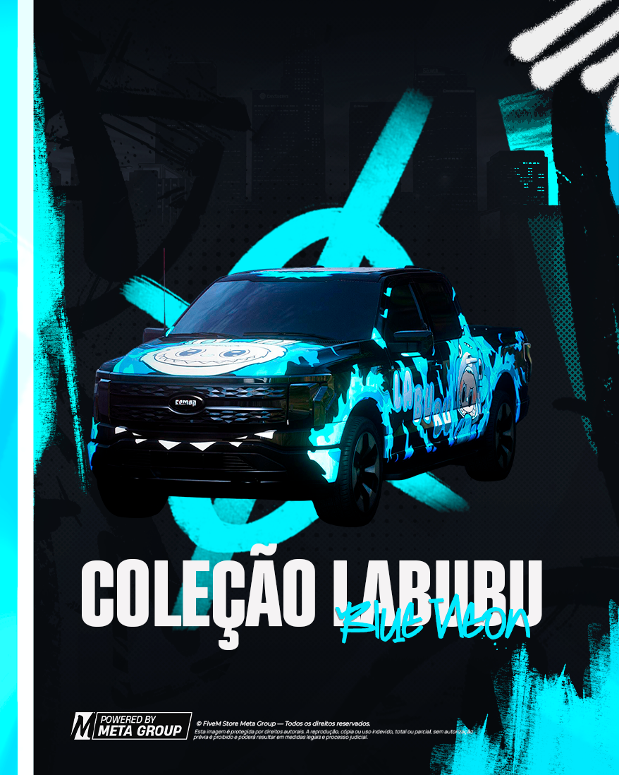 Veiculo Labubu Blue Neon - Blindado 16T