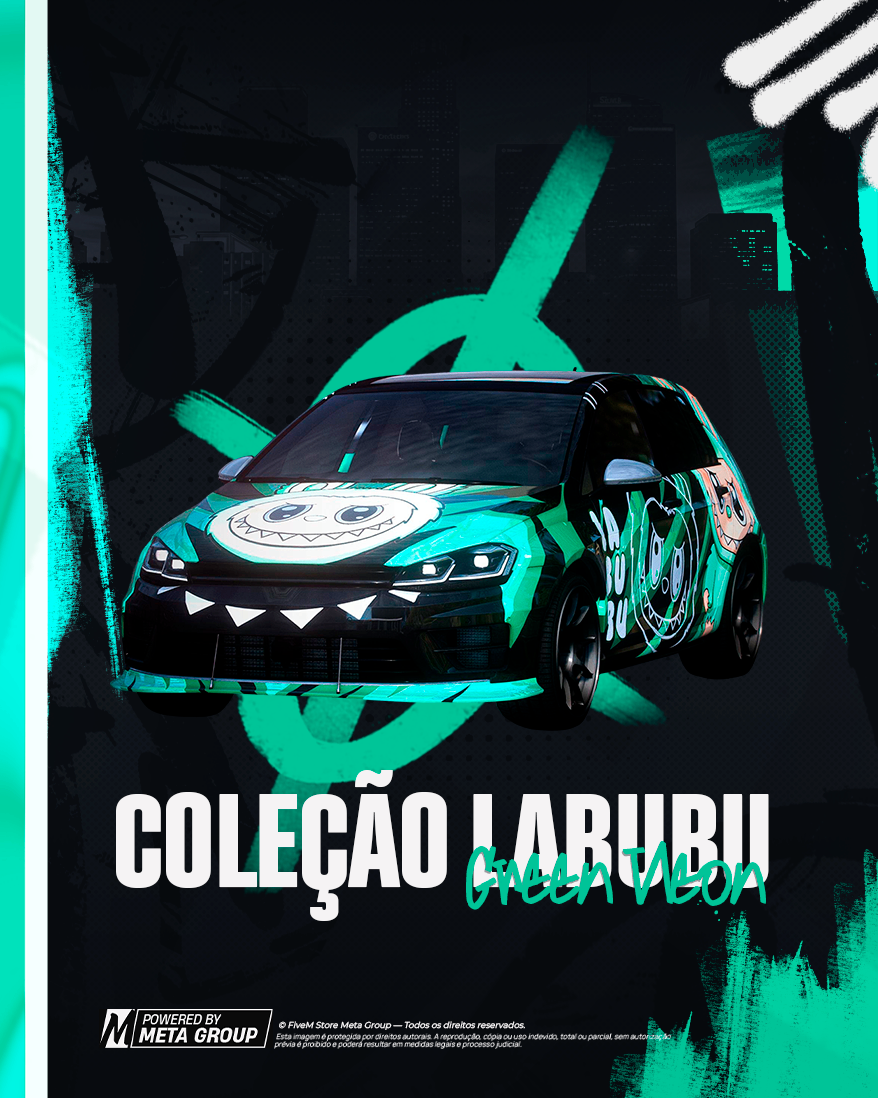 Veiculo Labubu Green Neon - Blindado 16T