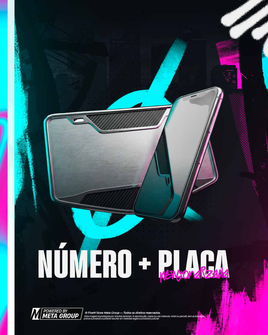 NÚMERO + PLACA PERSONALIZADA