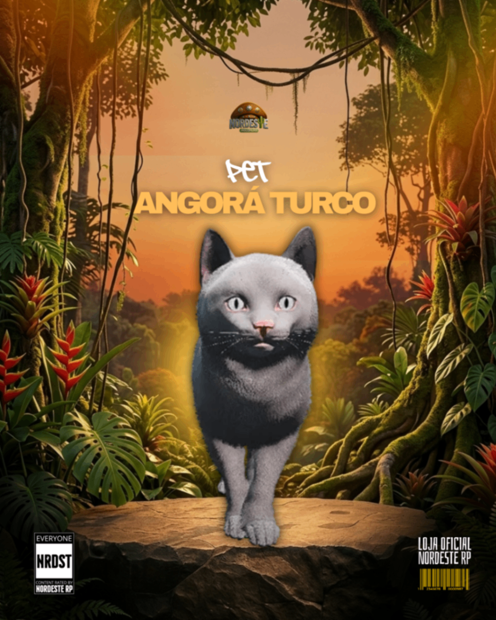 Gato Turco Cinza