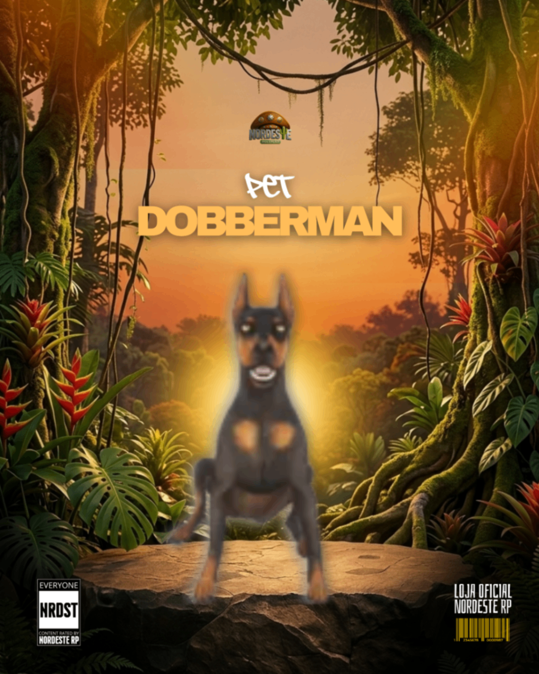 Dobermann Preto