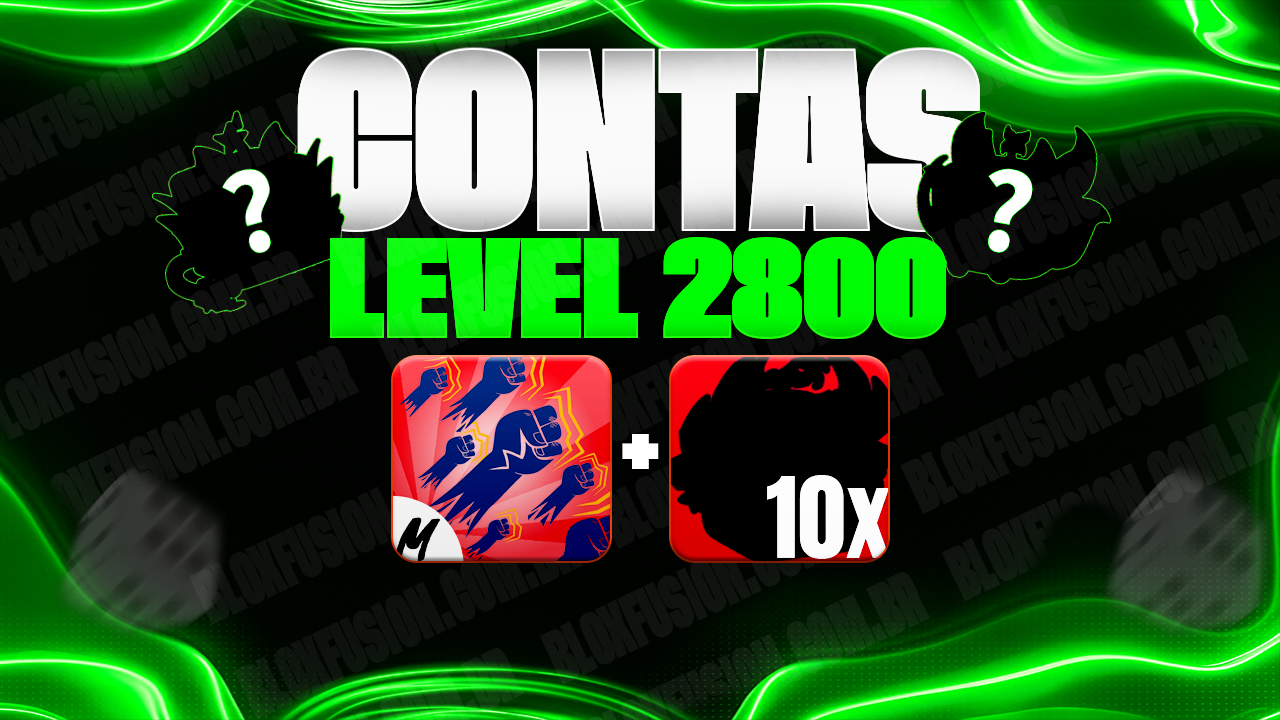 🍎10+ Mítica Aleatória +🥊GHN + 👑LVL 2800