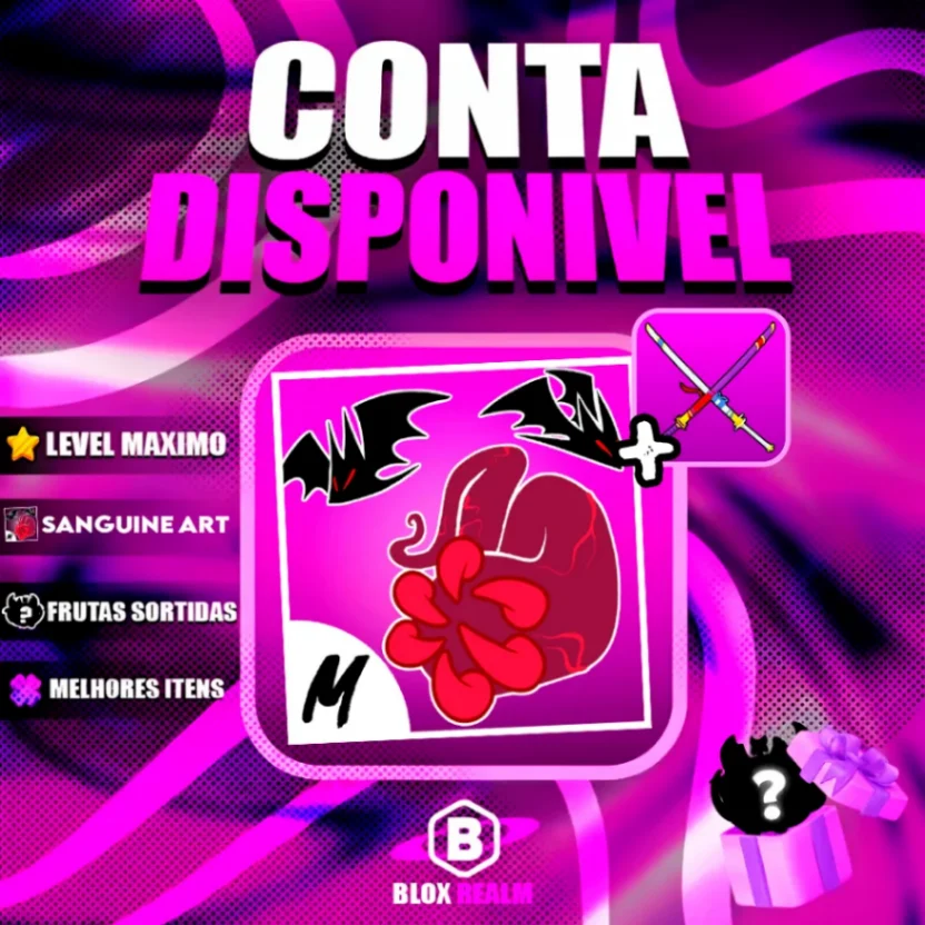『 🩸 』 CONTA COM SANGUINE ART + CDK + Level Maximo