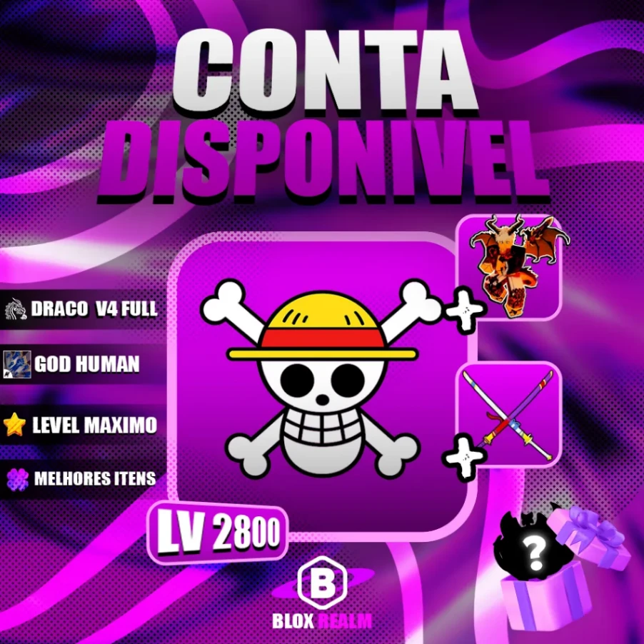 『🐲』DRACO FULL V4 +10~30 MILHÕES DE BOUNTY + CDK + 💪 GODHUMAN + LEVEL MÁXIMO
