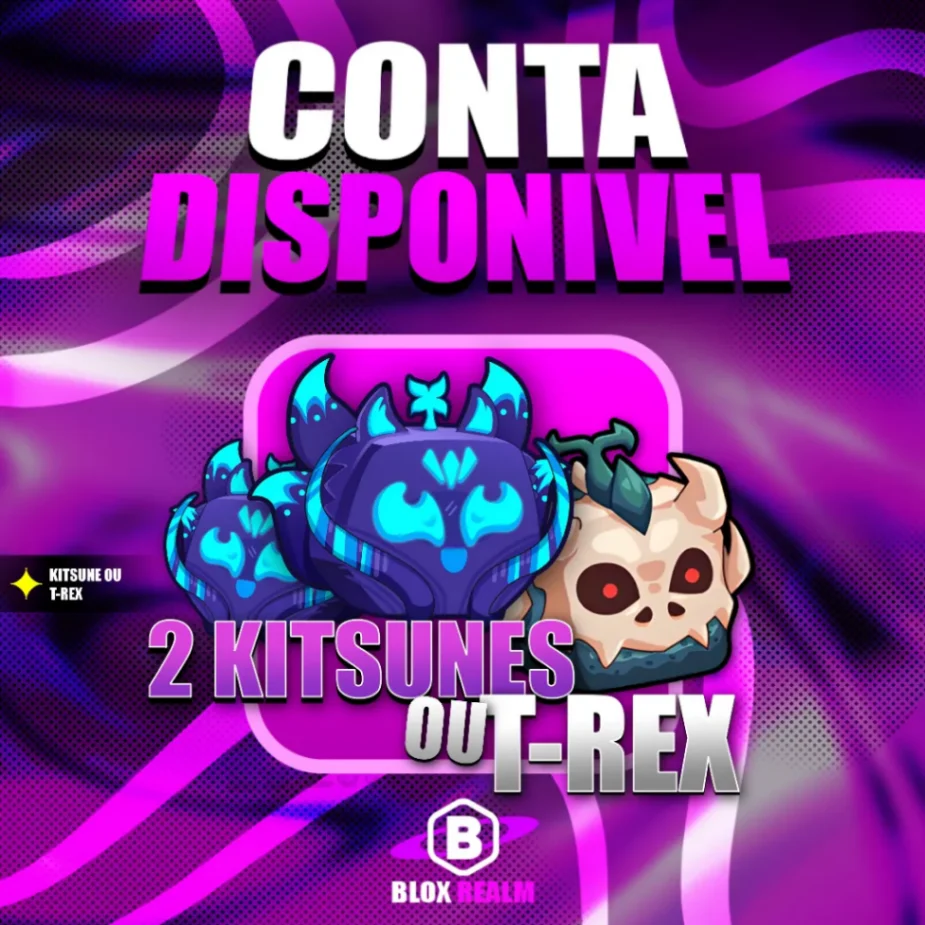 🦊🦊🦖Conta com 2 Kitsune ou T-rex