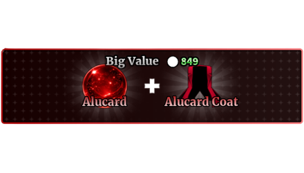 BIG VALUE + ALUCARD+ ALUCARD COAT