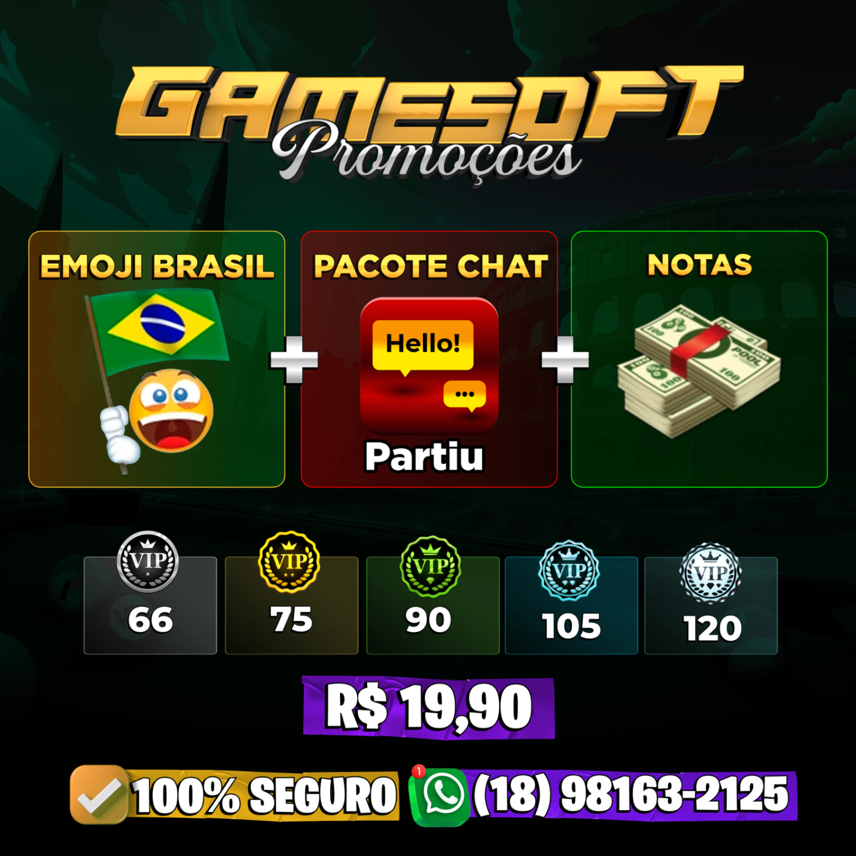 EMOJI BRASIL + CHAT + NOTAS