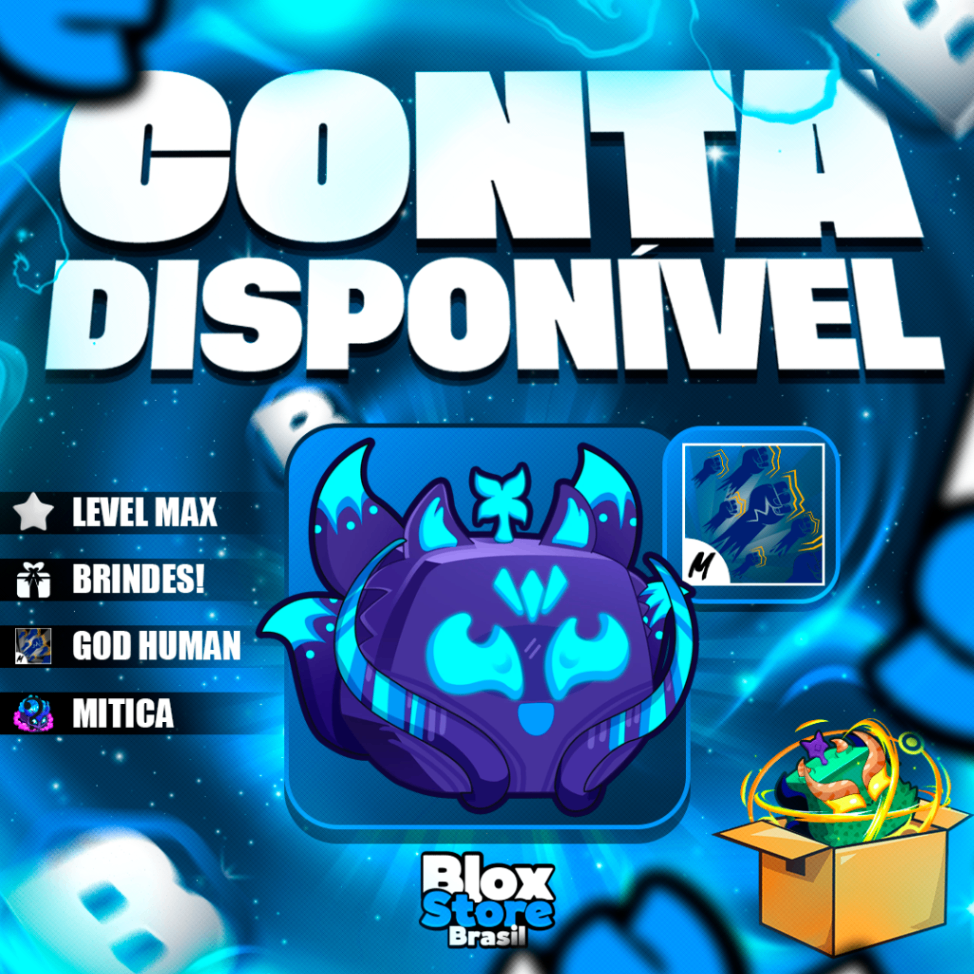 🦊 Lvl Max + Ghm + Kitsune No Inventário