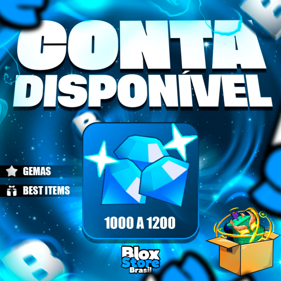 💎 Conta Com 1.000 A 1.200 Gemas