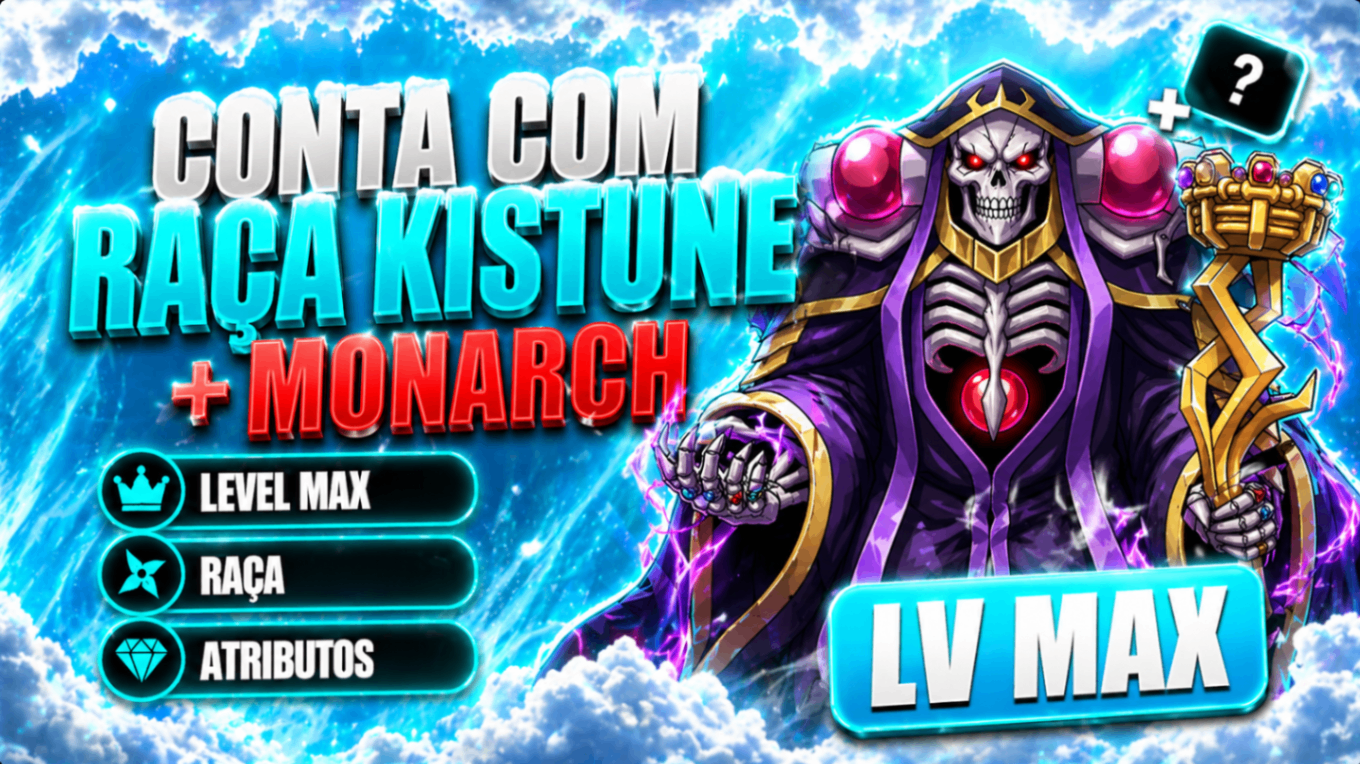 『 🦊 』LEVEL MÁX + RAÇA KITSUNE + MONARC