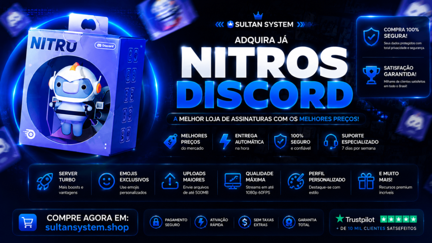 Código Discord Nitro - 1 Mês