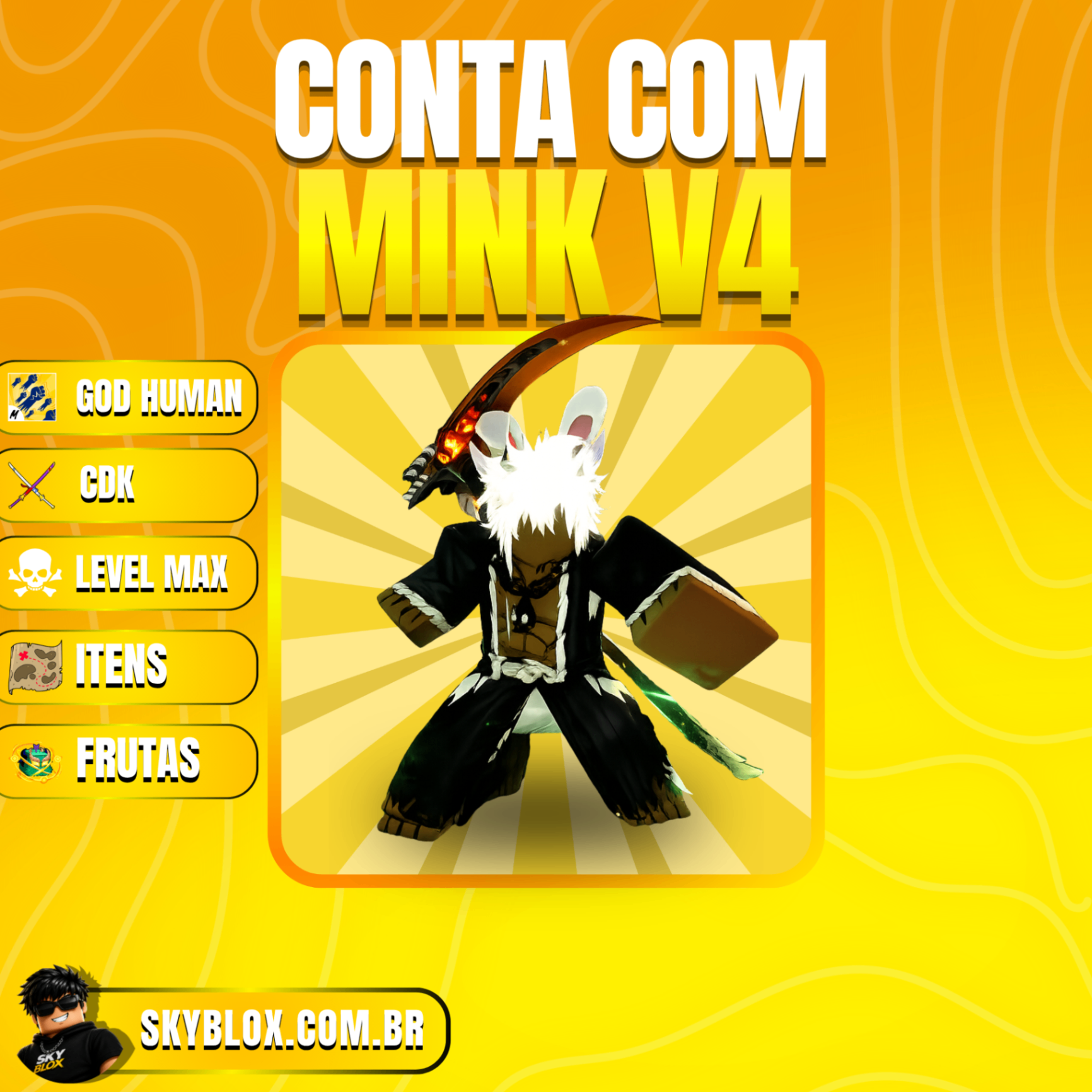 🐇 MINK V4 FULL! God Human + Cdk + Level Max