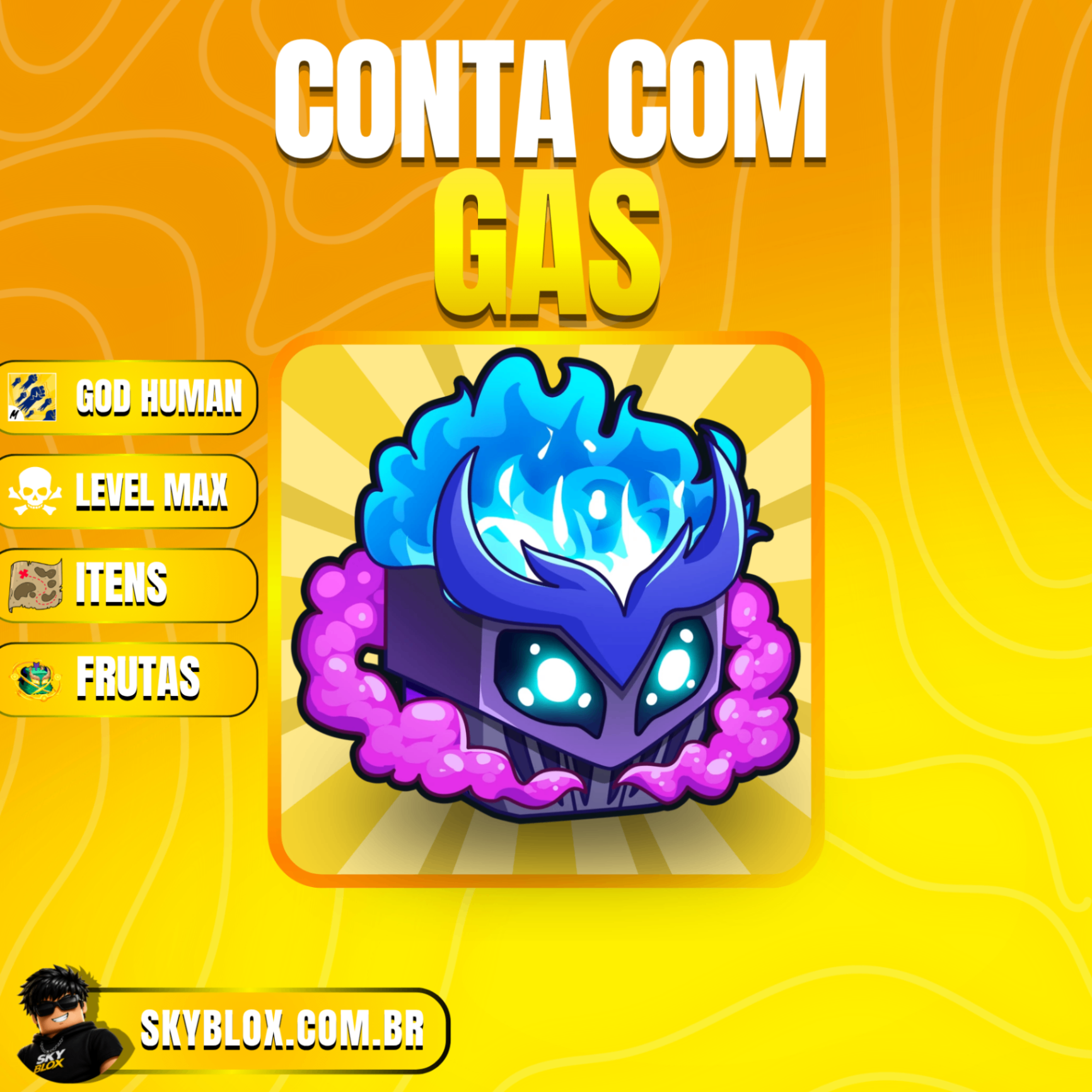 ☄️ COMBO GAS!  Gas inv + God Human + Level max