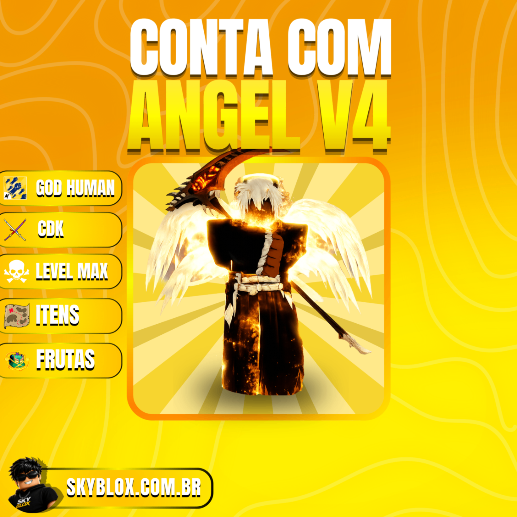 👼 SKY V4 FULL! God Human + Cdk + Level Max