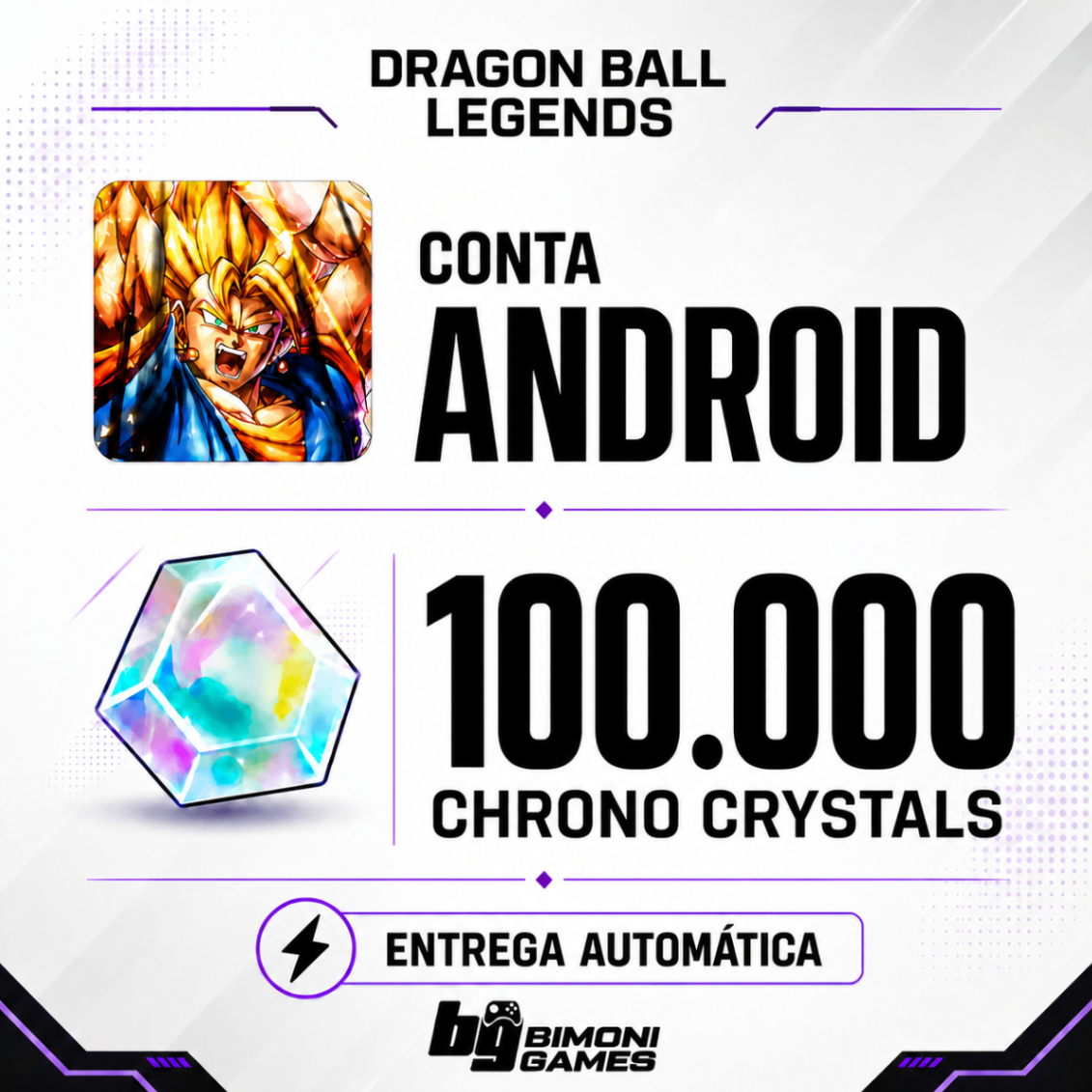 [ANDROID] CONTA 100.000 CHRONO CRYSTALS + 0-5 LFS | DRAGON BALL LEGENDS