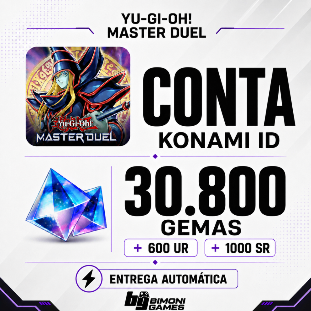 CONTA 30.800 GEMAS + 600 UR + 1000 SR | YU-GI-OH! MASTER DUEL