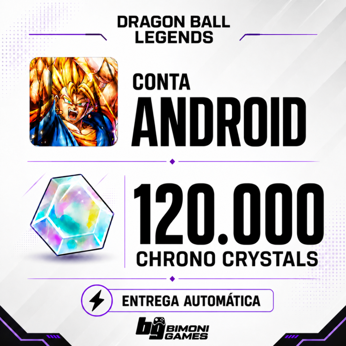 [ANDROID] CONTA 120.000 CHRONO CRYSTALS + 0-5 LFS | DRAGON BALL LEGENDS
