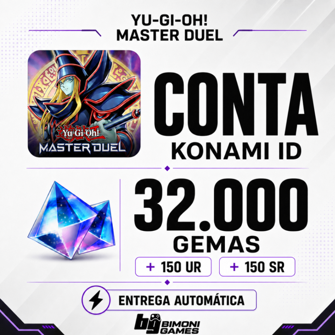 CONTA 32.000 GEMAS + 150 UR + 150 SR | YU-GI-OH! MASTER DUEL
