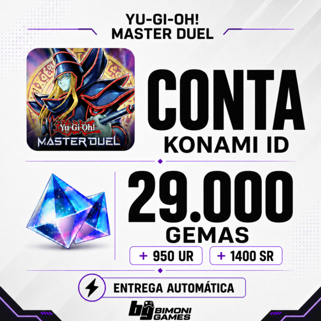 CONTA 31.800 GEMAS + 950 UR + 1400 SR | YU-GI-OH! MASTER DUEL