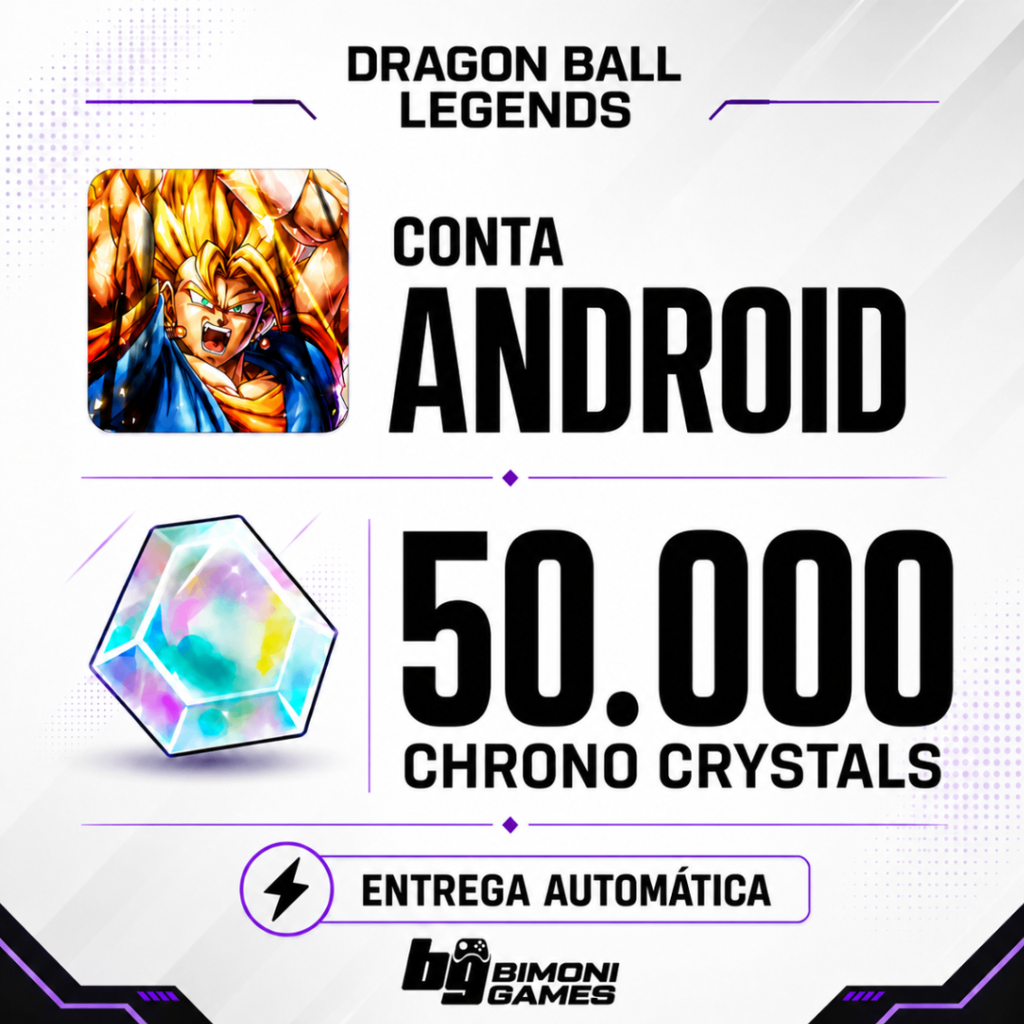 [ANDROID] CONTA 50.000 CHRONO CRYSTALS + 0-5 LFS | DRAGON BALL LEGENDS