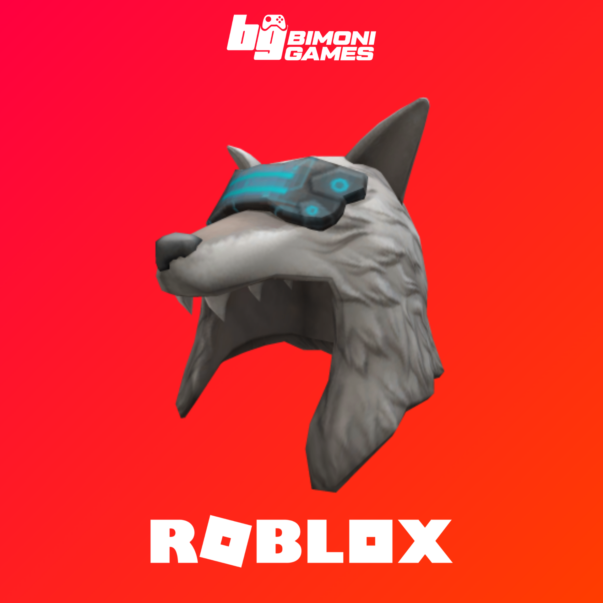 Roblox - Cyberpunk Wolf Hat (Acessório)