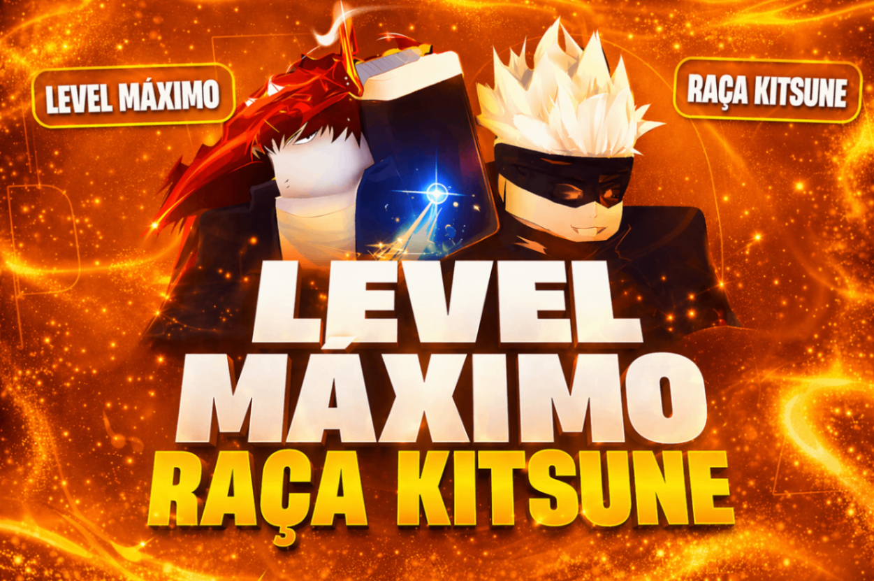 🦊RAÇA KITSUNE + ITENS + LEVEL 1300⭐