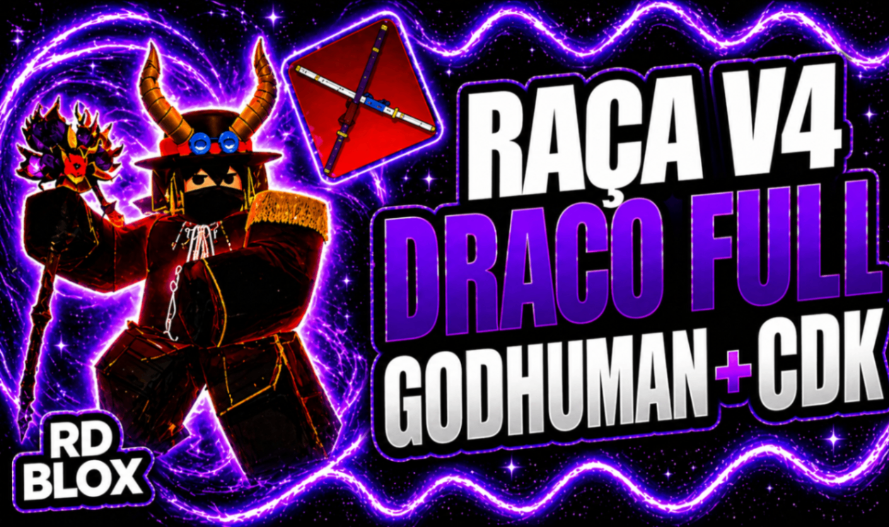 🧬 LV2800 + V4 DRACO  FULL + GHM + CDK + FRUTAS (CONTAS BLOX FRUITS)