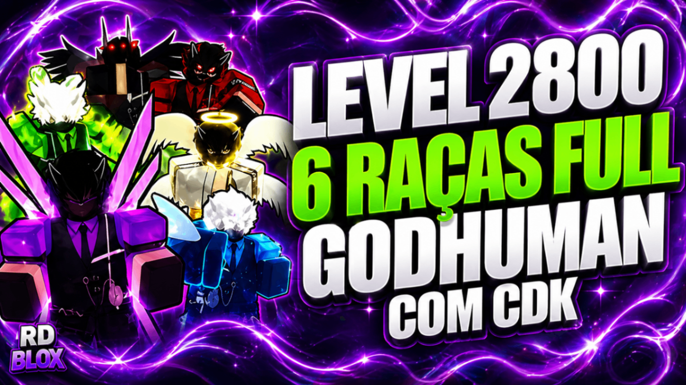 ⭐  LV2800 + 6 RAÇAS FULL GEAR ALEATORIA + SG + CDK (CONTAS BLOX FRUITS)