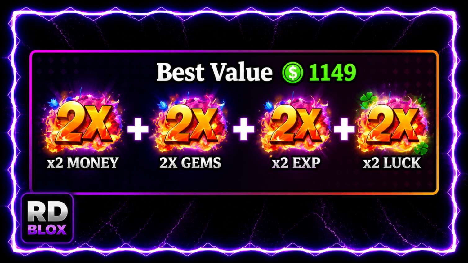 🤑 🎁 2X MONEY + 2X GEMS + 2X EXP + 2X LUCK
