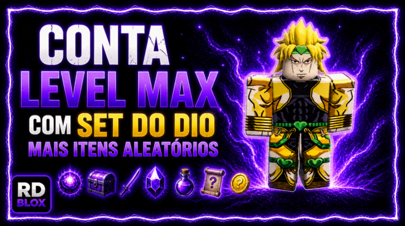 🕸️ CONTA LEVEL MAXIMO + SET DIO + ITENS RAROS