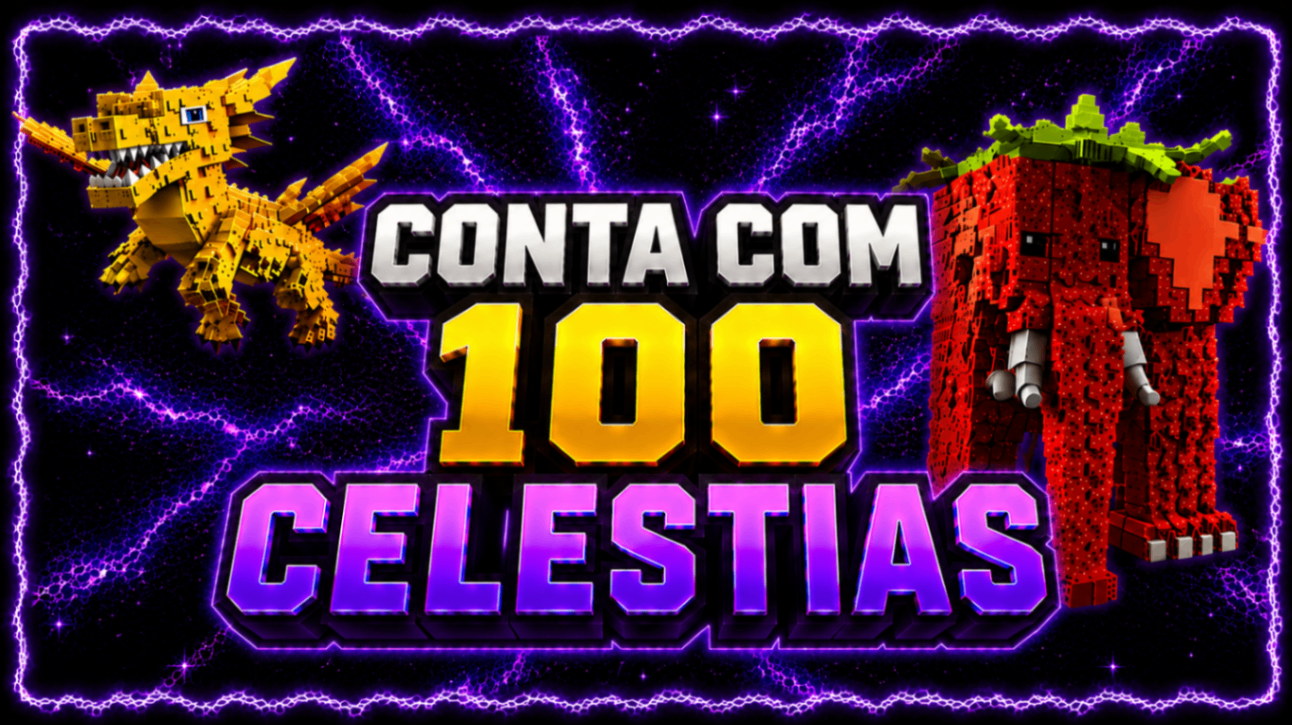 CONTA COM 100 CELESTIAIS + ITENS ALEATORIOS