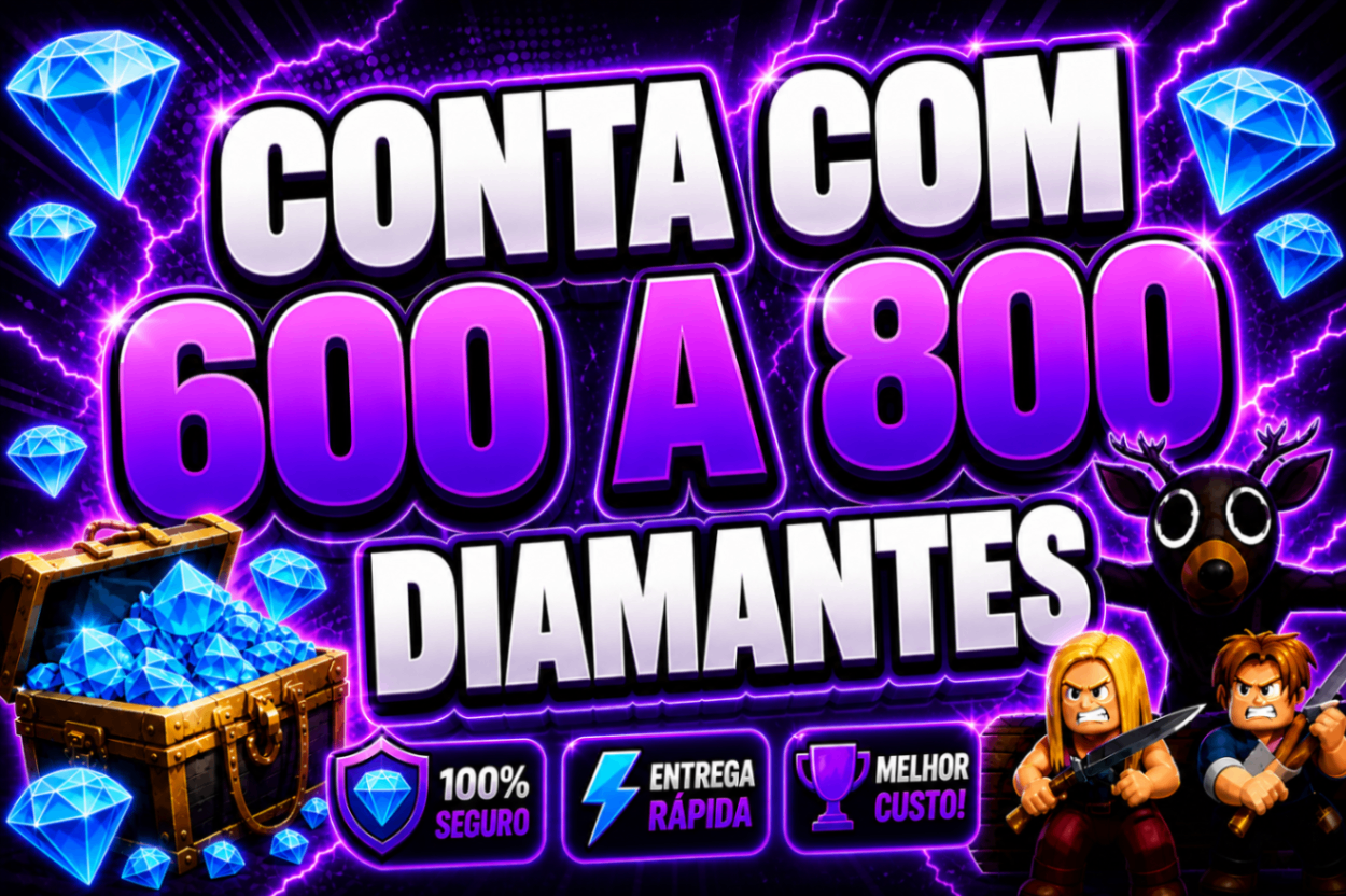 💎 CONTA COM 600-800 DIAMANTES