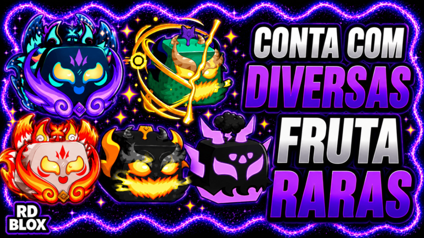 ⭐ LVL 2800 COM DIVERSAS FRUTAS RARAS (CONTAS BLOX FRUITS)