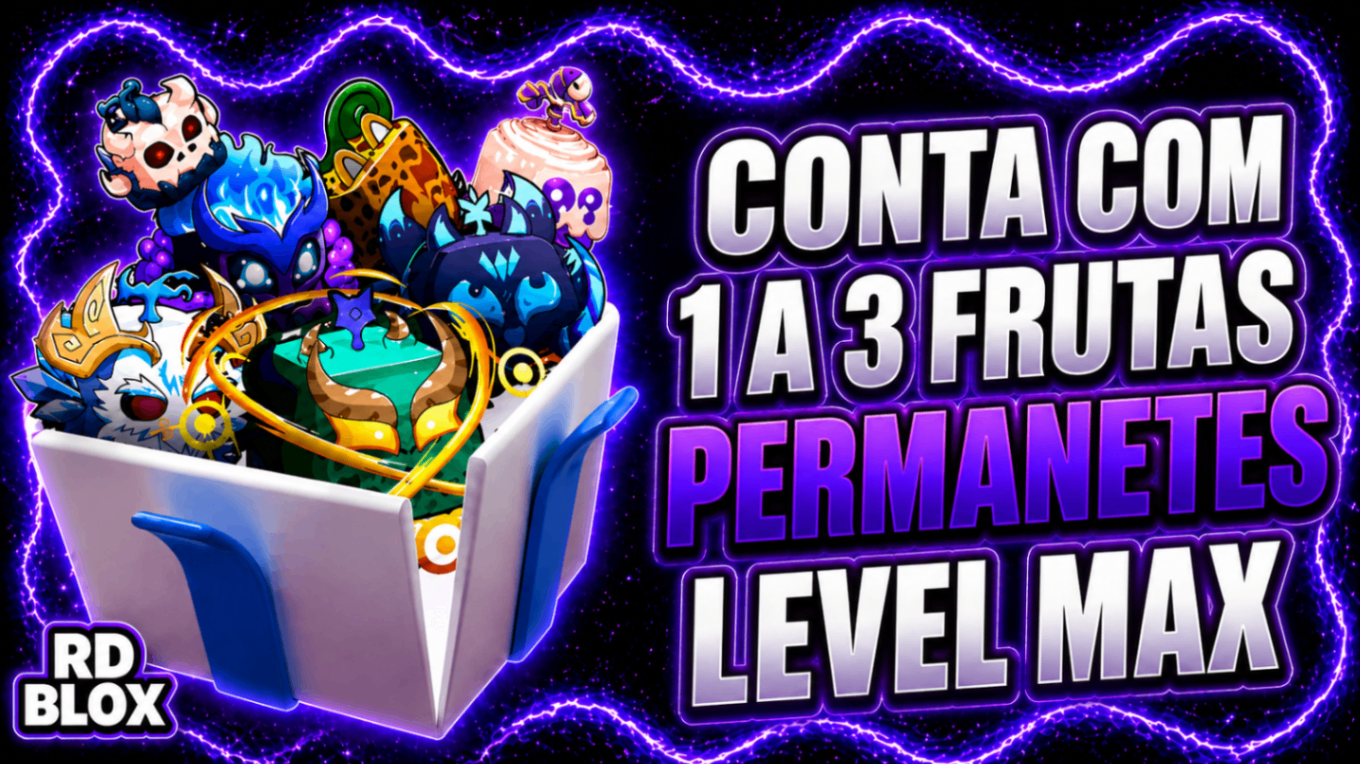 ⭐ LVL 2800 COM 1 A 3 FRUTAS PERMANENTES (CONTAS BLOX FRUITS)