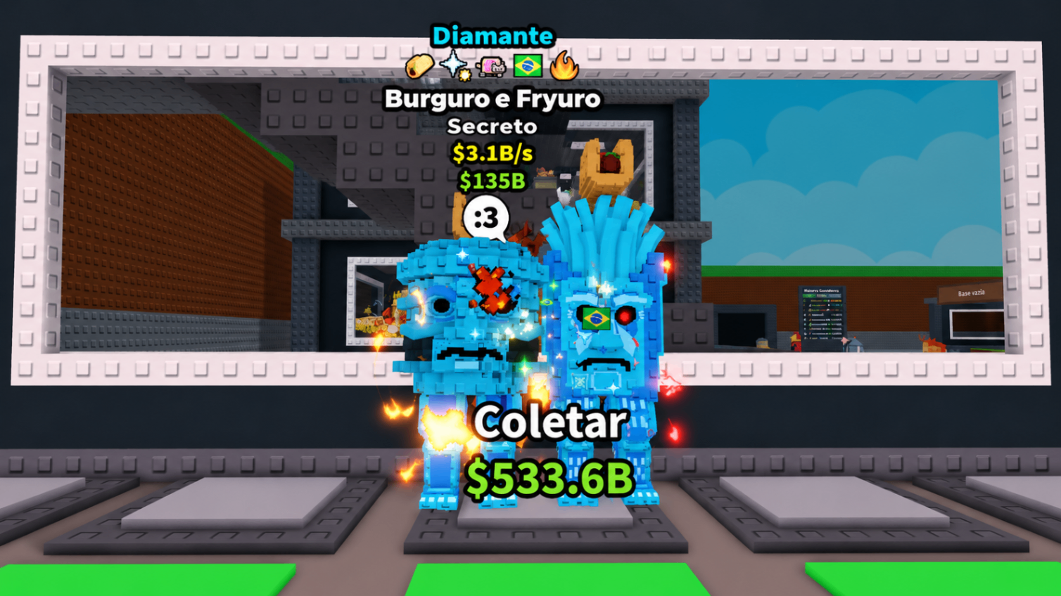 🍟  BURGURO AND FRYURO 3B/S DIAMANTE COM VARIAS MUTAÇÕES