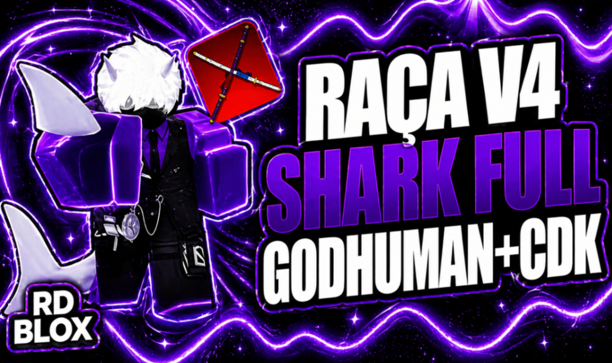 🧬 LV2800 + V4 SHARK  FULL + GHM + CDK + FRUTAS (CONTAS BLOX FRUITS)