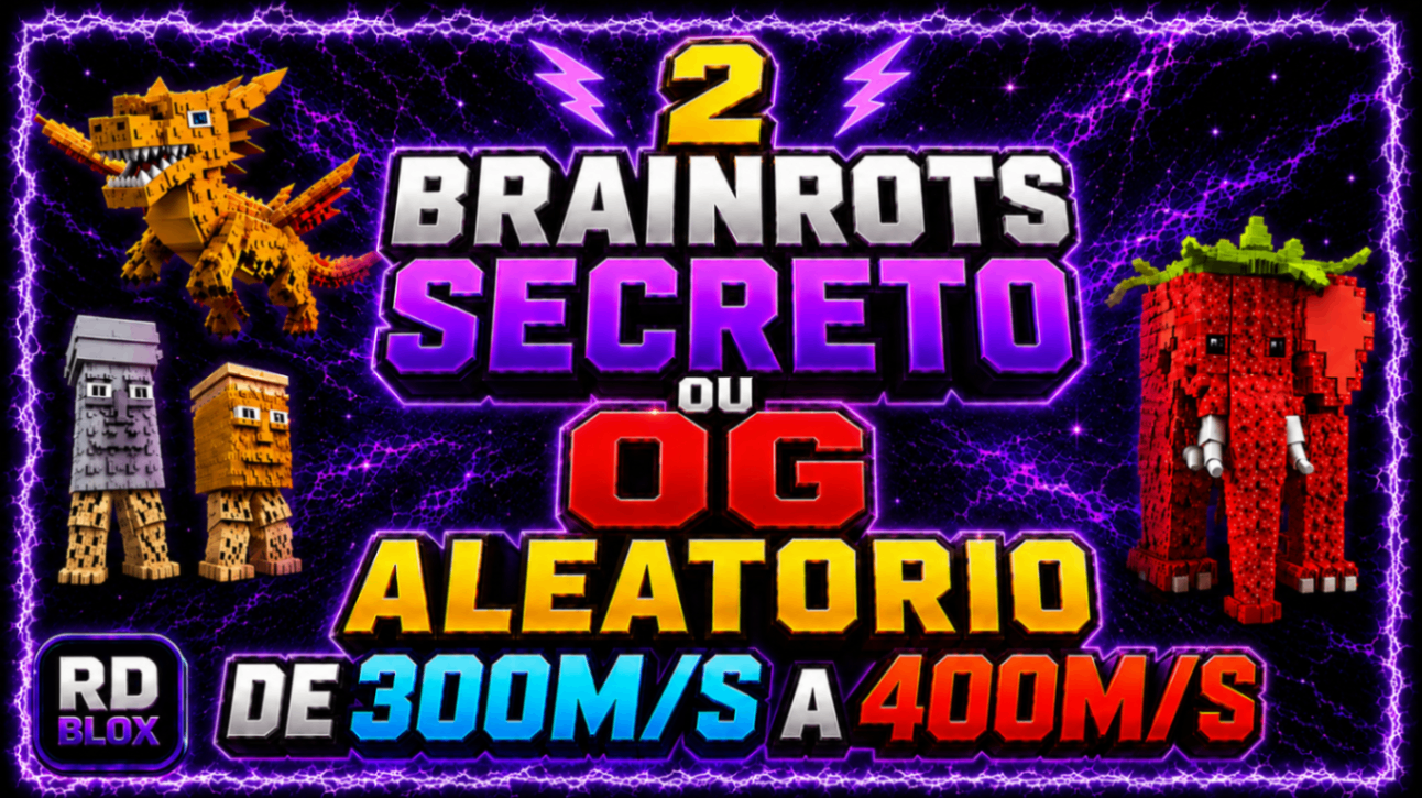 ⭐ 2 Brainrot Secreto ou OG Aleatório 300M/S A 400M/S