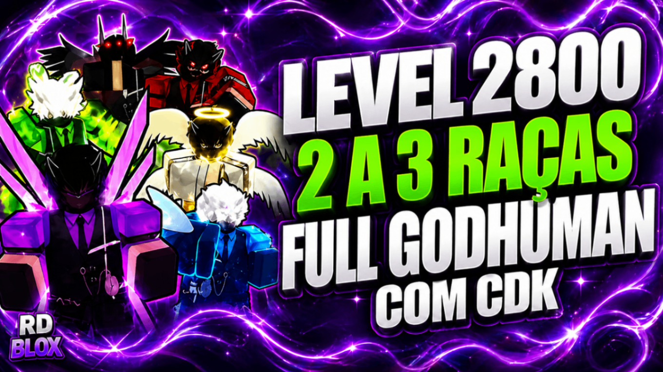 ⭐  LV2800 + 2 A 3 RAÇAS V4  FULL GEAR ALEATORIA + CDK (CONTAS BLOX FRUITS)