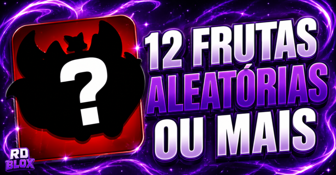 🎲 LVL MAX + 12 FRUTAS ALEATORIAS OU MAIS (CONTAS BLOX FRUITS)